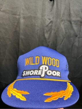 Wild Wood ShorePoor Blue Embroidered Trucker Hat